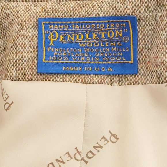 RARE Vtg Pendelton Hand Tailored Skirt Suit Tweed - Picture 6 of 8